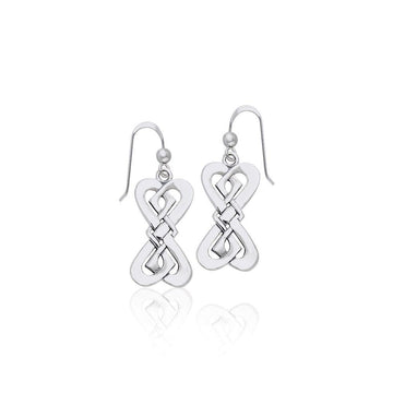 Danu Elegant Silver Celtic Knotwork Earrings TER543 - Jewelry